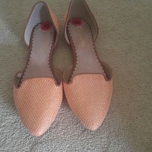 Orange and tan flats